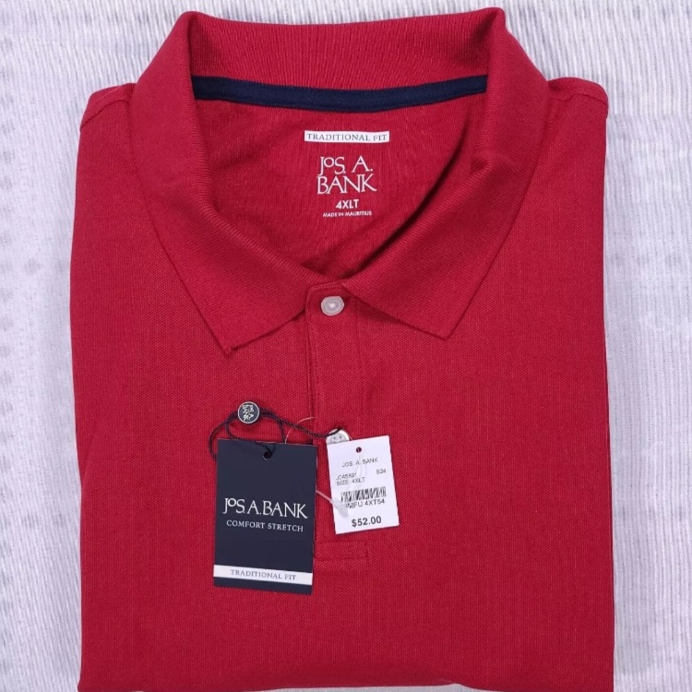 NWT Jos A Bank Red Polo Size 4XL